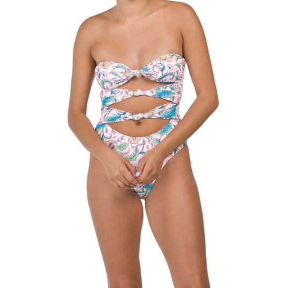 KIKI RIO NEW Lava Lamp Back V-neck One-piece Swimsuit Sz X-Large - Picture 3 of 8